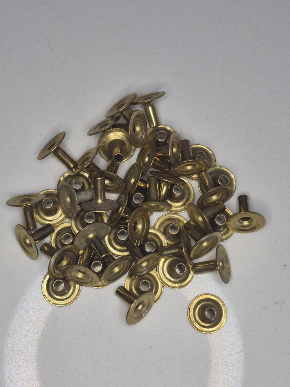 50 RAU Gold Tone 3/8in Tubular Rivets Leather Craft Hardware New